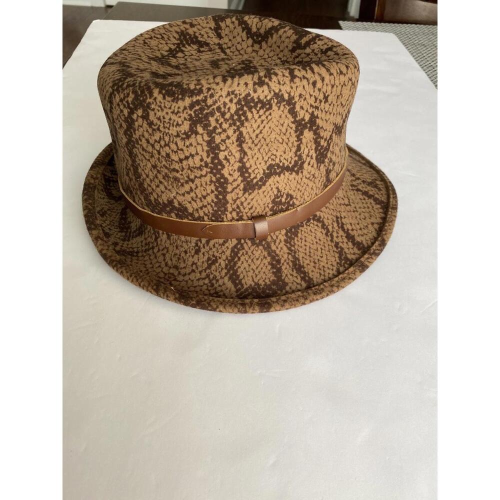 Eric Javits Brown Python Print Wool Hat Classic W… - image 5
